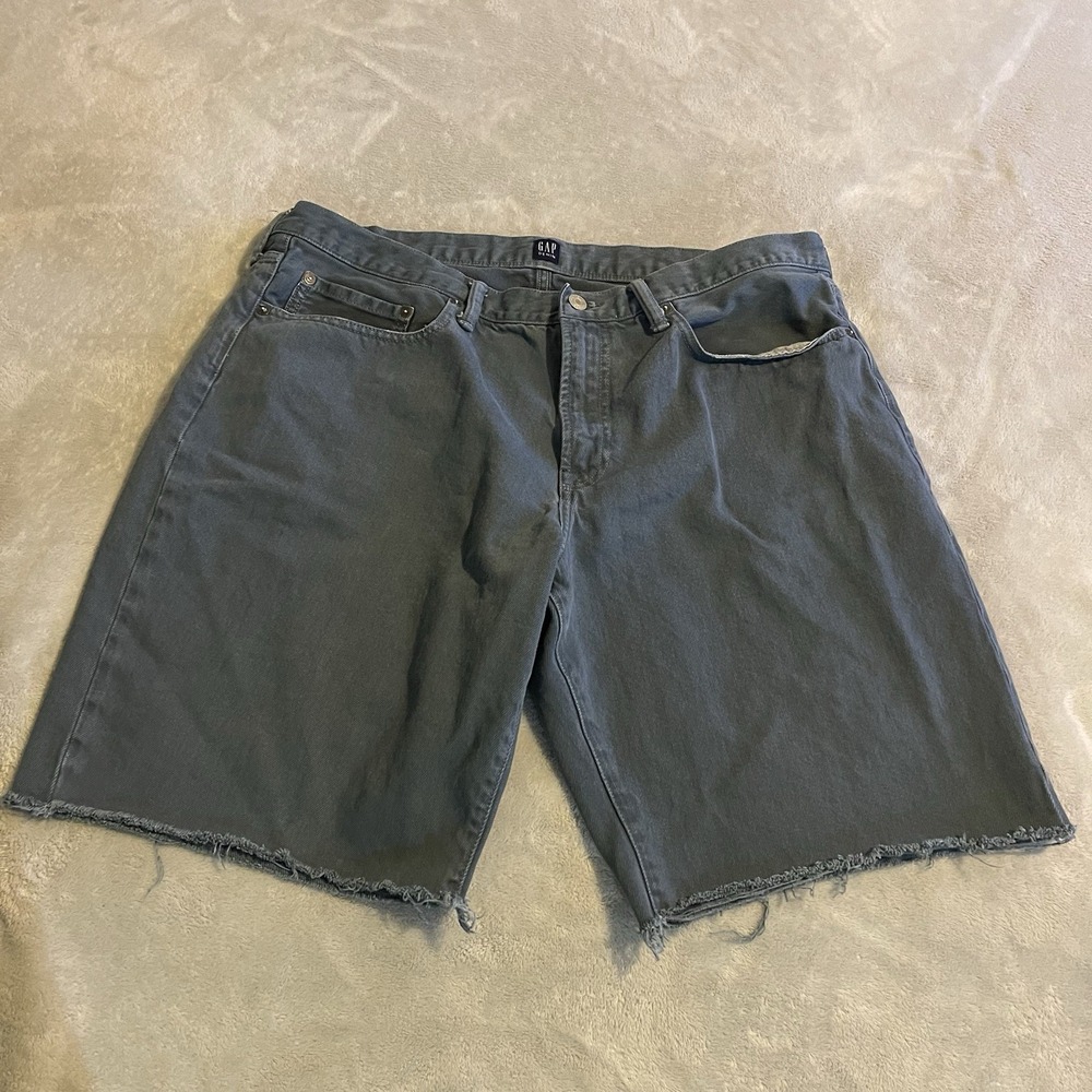 Vintage GAP Shorts Men 38 Blue Denim‎ Cut Off Streetwear Y2K Baggy Skater Casual